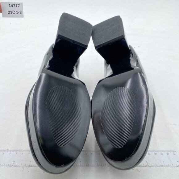 FOWT Black and White Platform Low Chunky Heel Pumps Round Toe Two Tone  Shoes - Picture 7 of 8